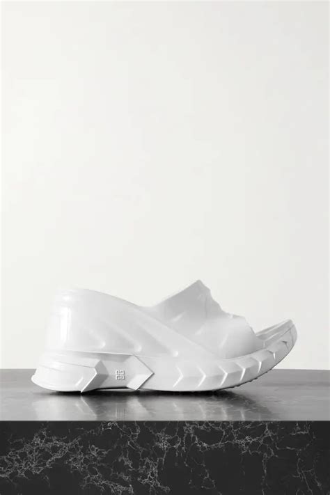 marshmallow wedge mule givenchy|GIVENCHY Marshmallow logo.